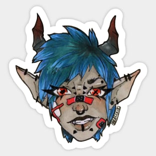 Punk monster boy Sticker